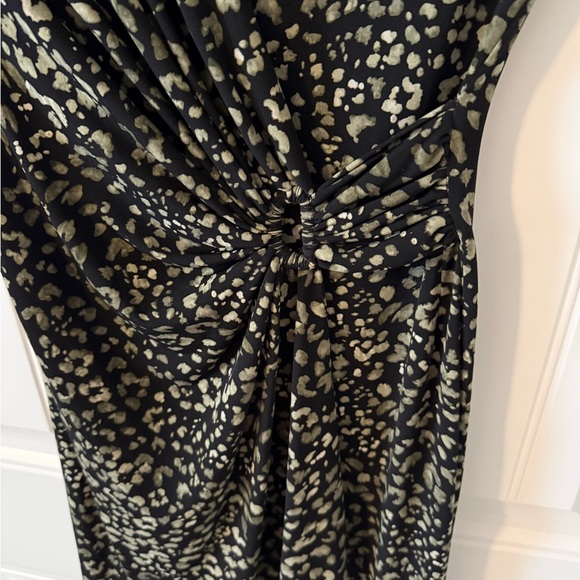 Tommy Bahama Leopard Print Knot Front Dress Black XS Sleeveless - Picture 2 of 6